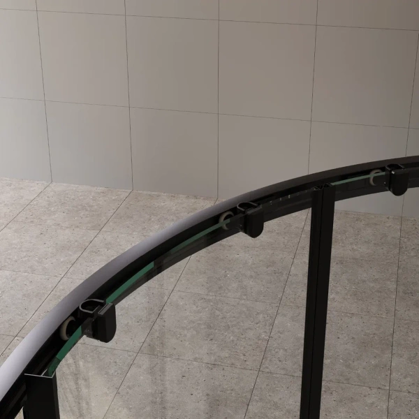 Душевой уголок Vagnerplast Авелло 100x100x185 VPSC100100185AV1BL профиль черный