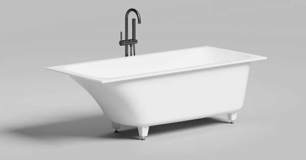 Ванна из литьевого камня Salini Orlanda 170x75 102017G белая глянцевая встраиваемая