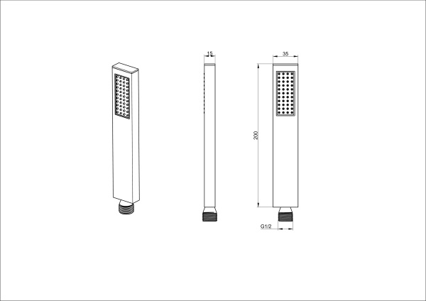 Душевая лейка Wonzon & Woghand WW-88SC06-MB черный матовый