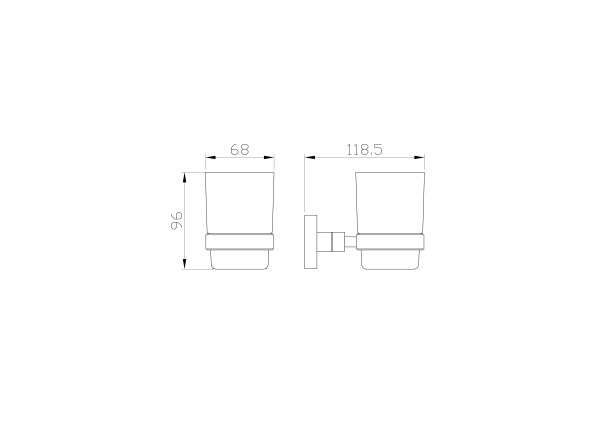 Стакан для зубных щеток Wonzon & Woghand Polo WW-8921-DG золото глянцевый с держателем