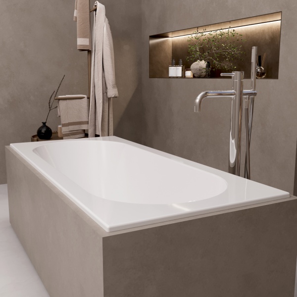 Ванна акриловая Alba Spa Supreme Slim 180x80 ВПРСБ041000100 встраиваемая