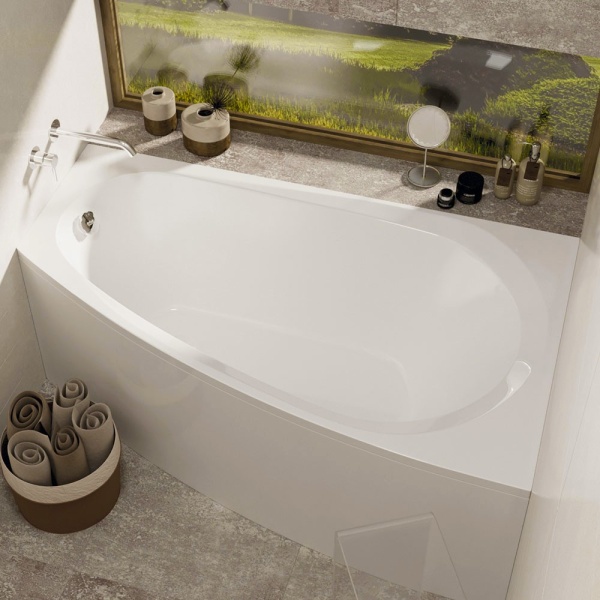 Ванна акриловая Alba Spa Baline 150x90 R ВАС012000П100 пристенная