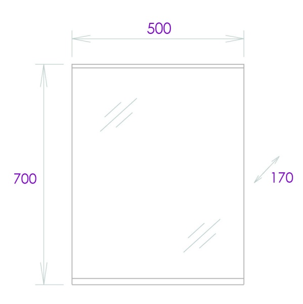 Зеркало Onika Коралл 50x70 205023 белое с подсветкой