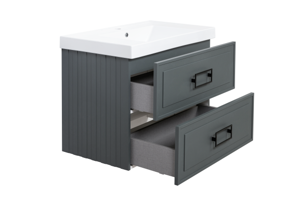 Тумба под раковину LaFenice Cubo FNC-01-CUB-G-80-2 80 см серая матовая