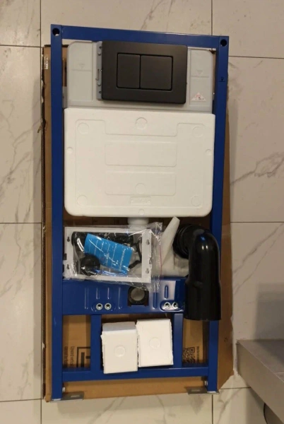 Инсталляция Sapbox 108C.500.01.806SS-MB для унитаза с кнопкой смыва черный матовый