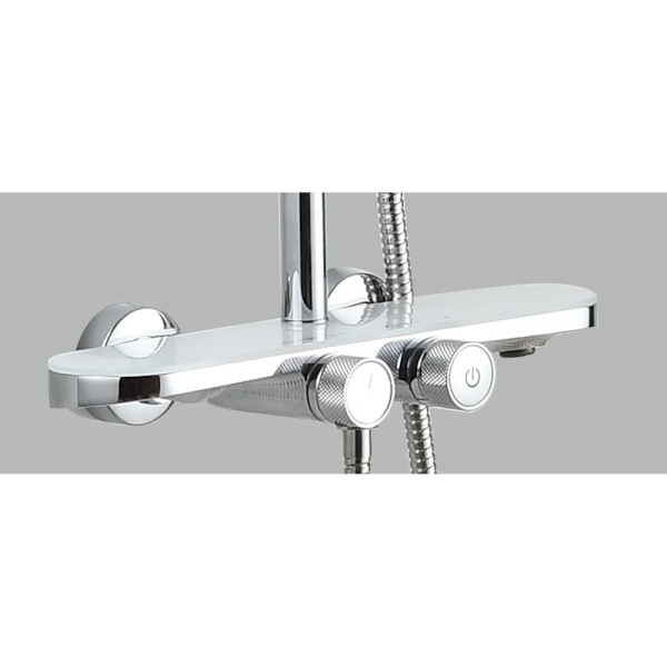 Душевая стойка со смесителем Esko STT2000 хром глянцевая с термостатом