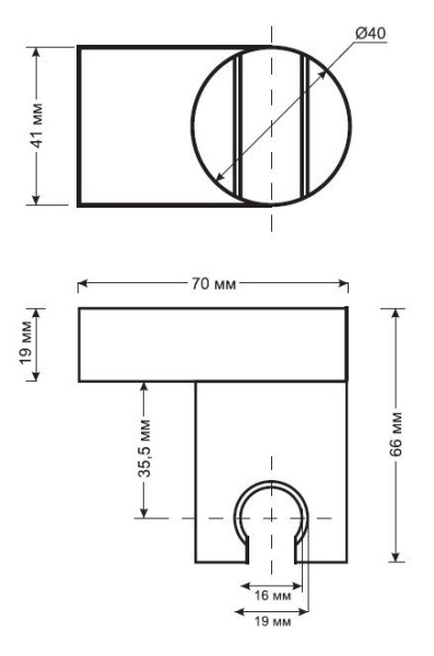 Держатель для душа Esko SH405 хром