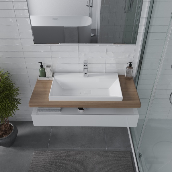 Мебельная раковина Madera Classica 4627173210874 60 см белая глянцевая