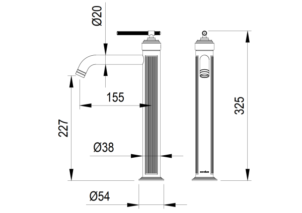 Смеситель для биде Boheme Eterna 176-NB никель