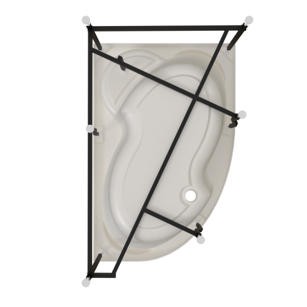 Ванна акриловая Radomir Ирма 150x95 R 2-01-0-2-1-216 угловая c каркасом