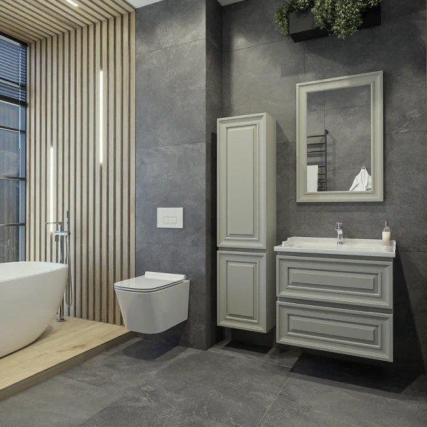 Пенал Caprigo Ponza 13550L-030.000.00.20 40 см L серый