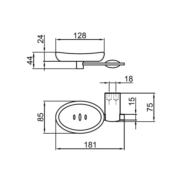 Мыльница Webert Aria AI500101015 хром глянцевая