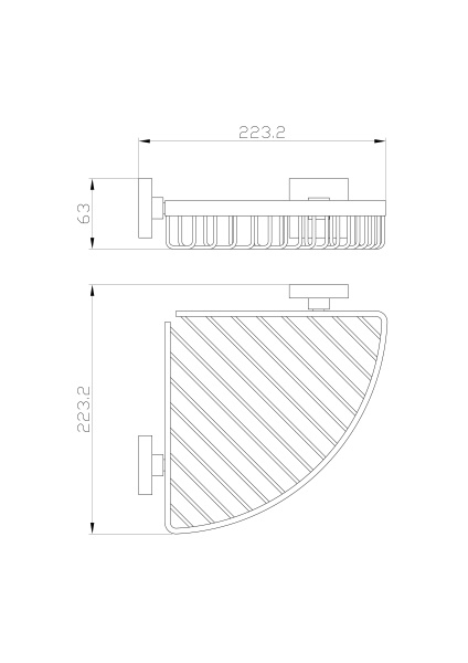 Полка для ванной Wonzon & Woghand Polo WW-8944-DG золото глянцевая