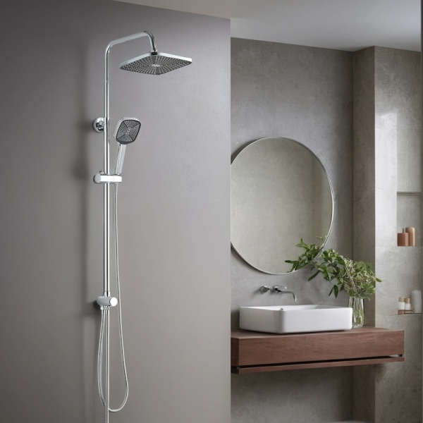 Душевая стойка со смесителем Voda VST1000-5 хром глянцевая