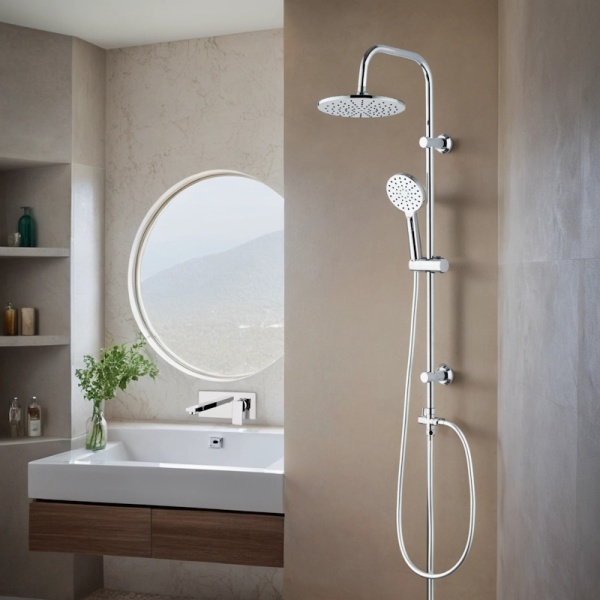 Душевая стойка со смесителем Esko ST03 хром глянцевая