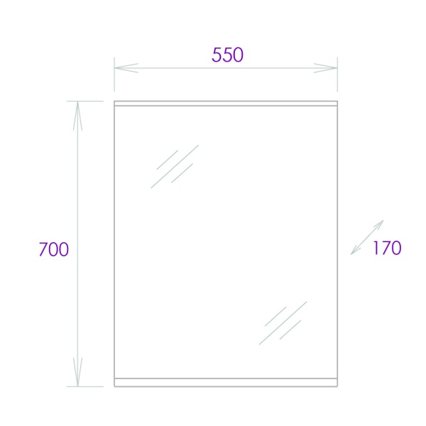 Зеркало Onika Коралл 55x100 205501 белое с подсветкой
