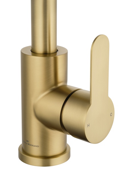 Смеситель для кухонной мойки Wonzon & Woghand WW-AE4554-BG золото брашированный