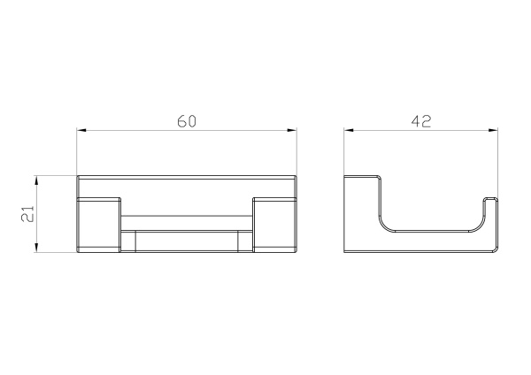Крючок Wonzon & Woghand Eclipse WW-9125-GM темный графит брашированный