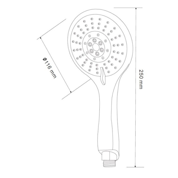 Душевая лейка Voda VSP855 хром глянцевая