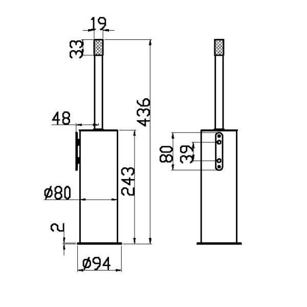 Туалетный ершик Boheme Uno 10984-MW белый матовый