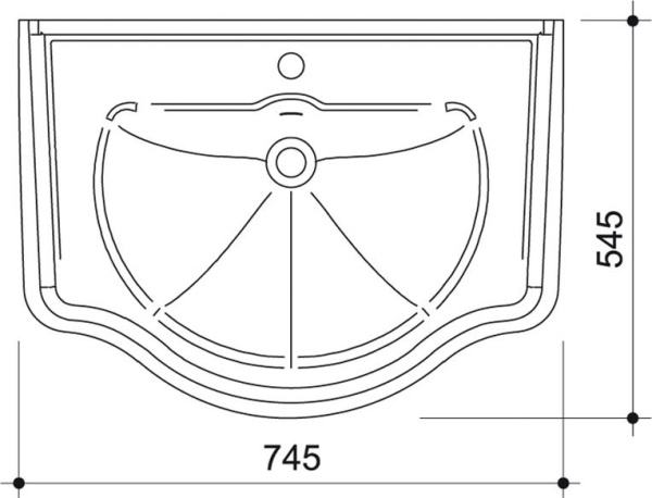 Мебельная раковина Caprigo KR-7 75 см белая