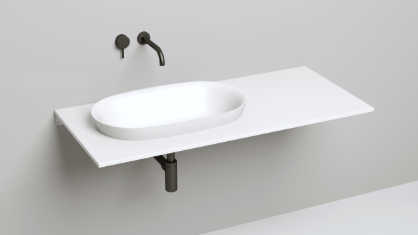 Раковина полувстраиваемая Salini Marea 01 1802101GF 40 см окрашивание по RAL Classic глянцевая