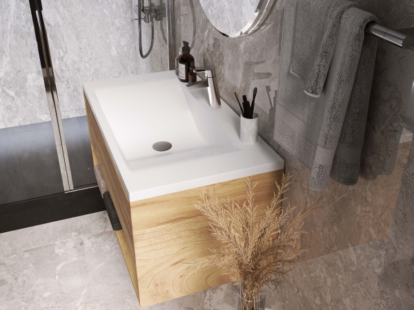 Мебельная раковина Madera Pulsus 4627173210690 80 см белая глянцевая