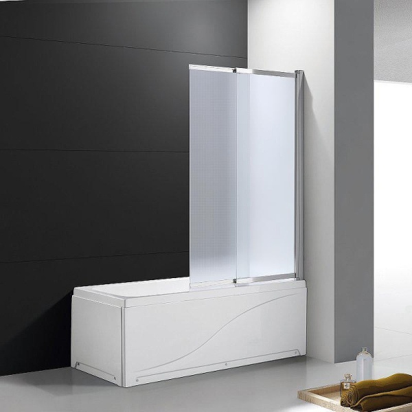 Шторка на ванну Cezares Slider 100x145 SLIDER-VF-11-100/150-P-Cr профиль хром, стекло рифленое