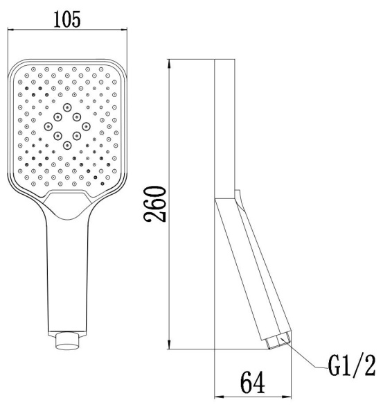 Душевая лейка Esko SPL100QEK сатин