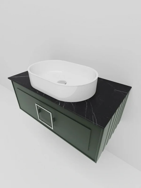Столешница La Fenice Granite Black Olive Light Lappato FNC-VS03-TER-100-2 100 см черный мрамор без отверстий