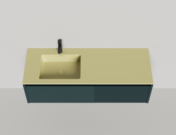 Тумба с раковиной Salini Domino 180 см 27D118ON окрашивание по RAL эмаль Onda Plus