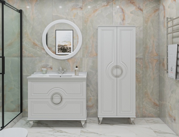 Тумба с раковиной Caprigo Valletta 35319-SF027 100 см белая