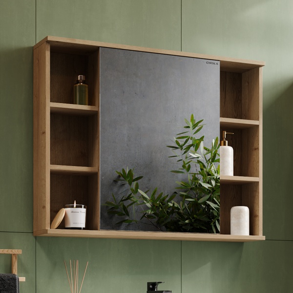 Зеркальный шкаф Onika Легран 209031 90 см дуб галифакс
