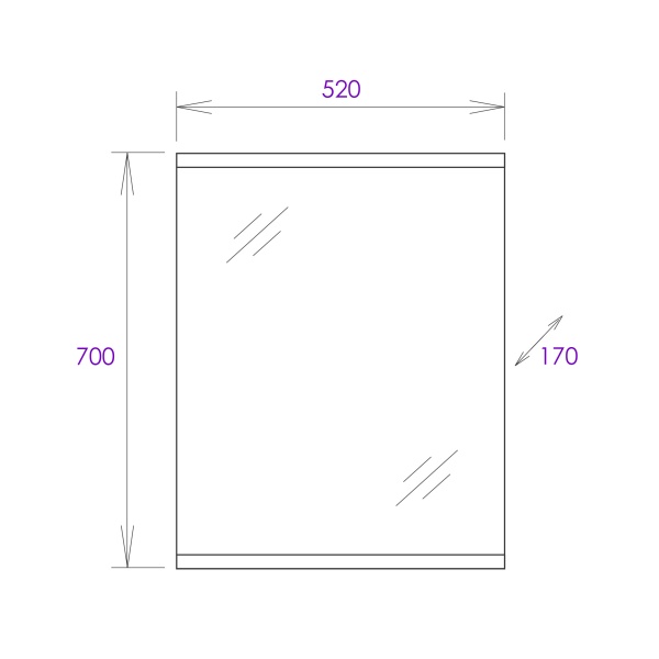 Зеркало Onika Крит 50x70 205211 белое