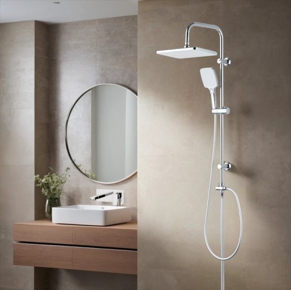 Душевая стойка со смесителем Esko ST03Q хром глянцевая