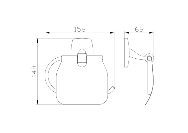 Держатель для туалетной бумаги Wonzon & Woghand Porto WW-1601 хром глянцевый