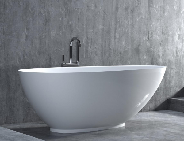 Ванна из литьевого камня Salini Paola In 160x75 101611G белая глянцевая отдельно стоящая