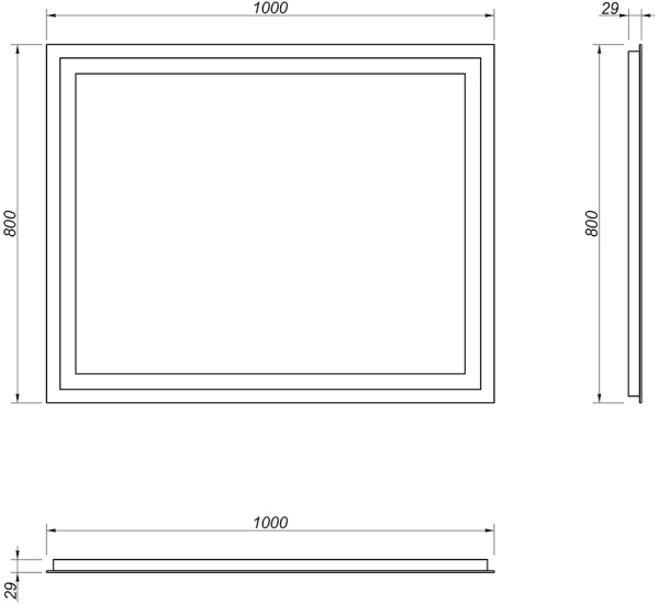 Зеркало Kакса-А Hilton Lux 100x80 4638
