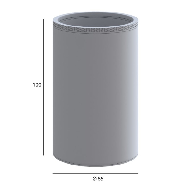 Стакан для зубных щеток Boheme Uno 10982-SGM глянцевый графит