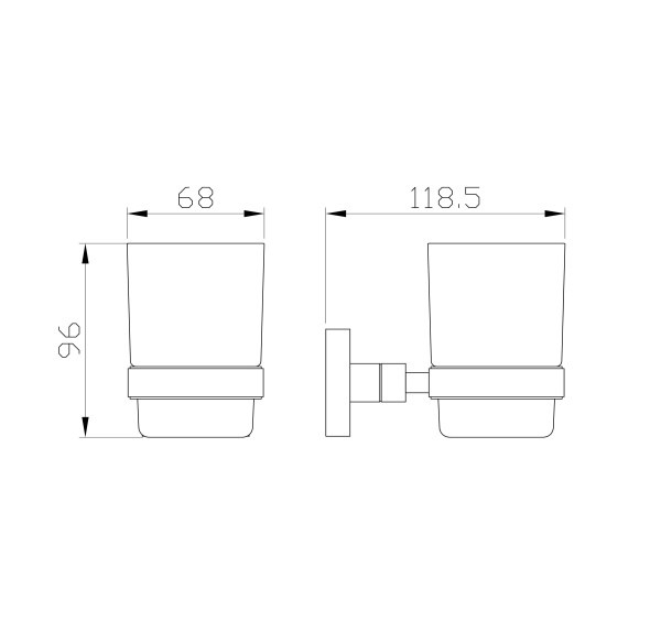 Стакан для зубных щеток Wonzon & Woghand Polo WW-8921-BN никель брашированный с держателем