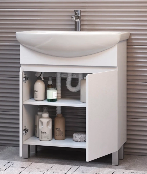 Тумба под раковину Vigo Wing tn.WIN.BAL.60.2D белая 55 см белая