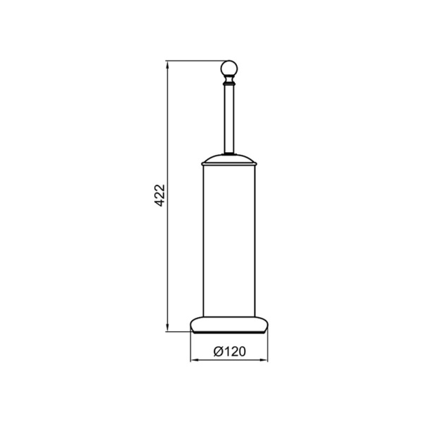 Туалетный ершик Webert Karenina KA501302065 бронза матовый