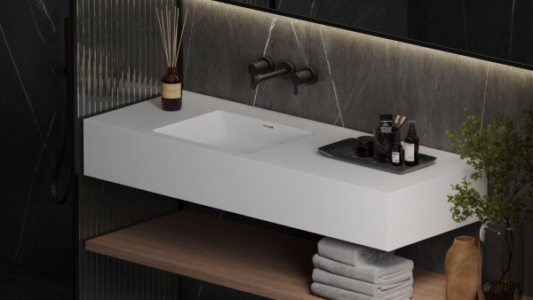 Подвесная раковина Salini Onda Plus 1402203MN 40 см белая матовая