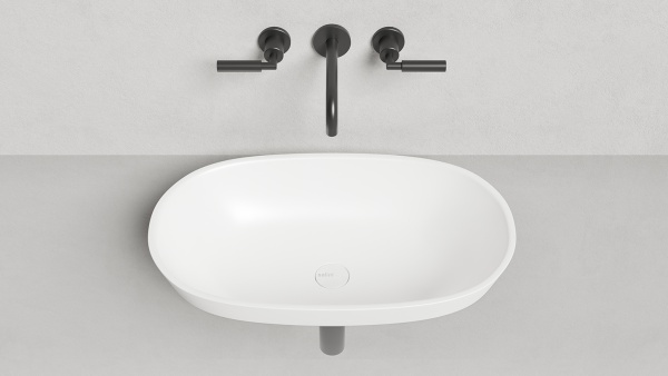 Раковина полувстраиваемая Salini Marea 01 1802101GF 40 см окрашивание по RAL Classic глянцевая