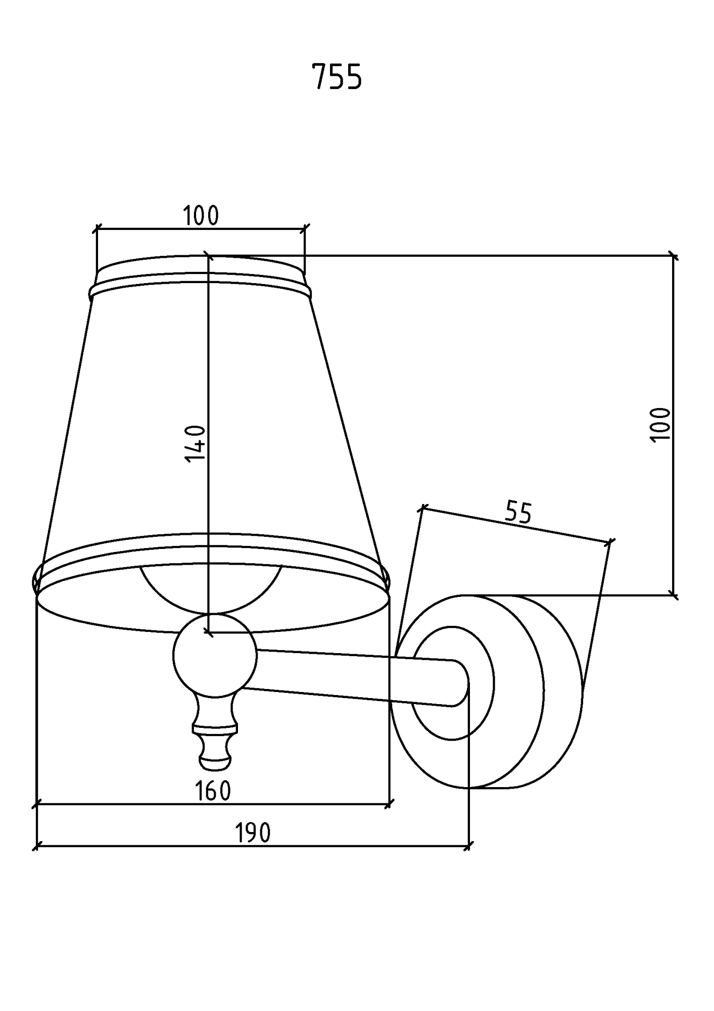 Бра Boheme 755 хром