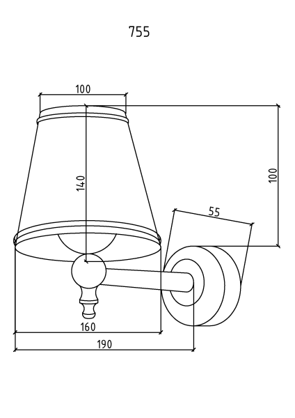 Бра Boheme 755 хром