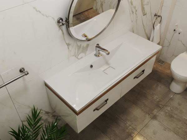 Мебельная раковина Madera Milen 4627173210096 65 см белая глянцевая