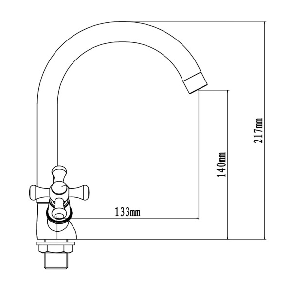Смеситель для раковины Voda Laguna LGN26L хром глянцевый