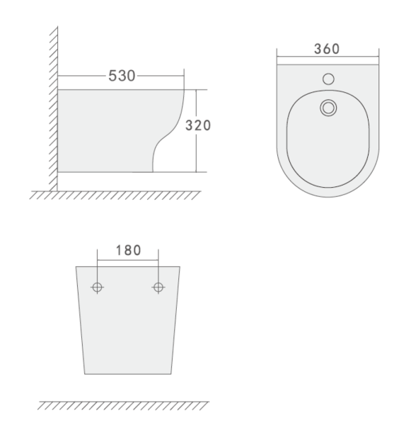 Биде Boheme Fiore 978-BIDET-W подвесное белый глянцевый