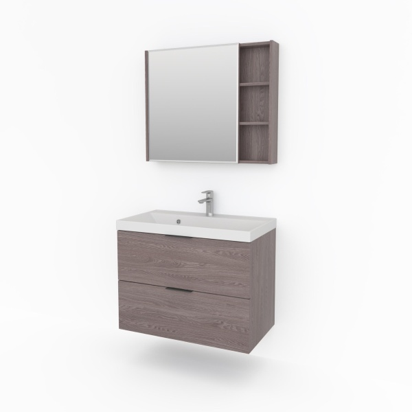 Тумба под раковину Kакса-А Novella 005351 80 см ясень анкор темный